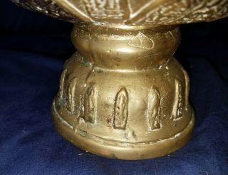 Antique Tibetan Nepalese Chinese Stemmed Brass Bowl 3