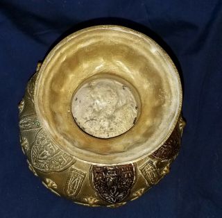 Antique Tibetan Nepalese Chinese Stemmed Brass Bowl 5