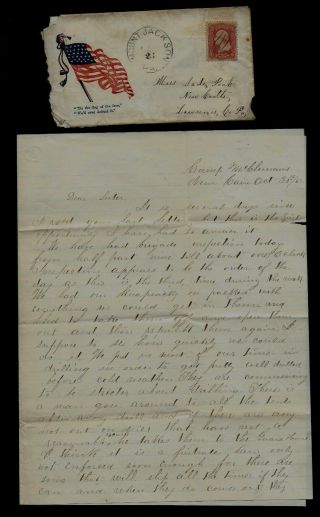 30th Illinois Infantry Civil War Letter - Descriptive Content From Cairo,  Il