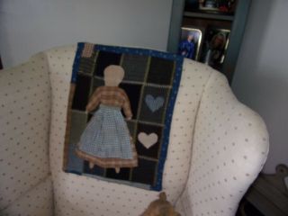 Primitive Doll Mat Made From Antique Textiles