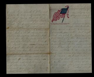 35th Illinois Infantry Civil War Letter - Soldiers Visit Mammoth Cave Rolla,  Mo