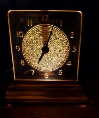 Viking Moonglow Electric Clock,  Gold on Glass 6
