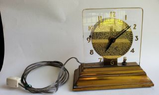 Viking Moonglow Electric Clock,  Gold on Glass 7
