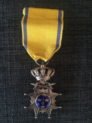 Sweden Medal Order Badge Of The Sword With Case