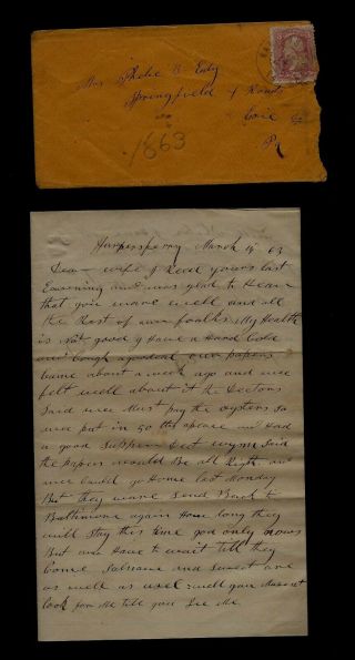 14th Pennsylvania Cavalry Civil War Letter From Harper 