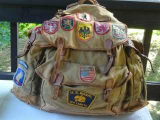 Us Vietnam Era Backpack With Rare Patches