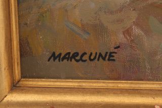 BEN MARCUNE Oil Painting,  Sleeping Woman in Garden,  Arts Crafts Gilt Frame 5