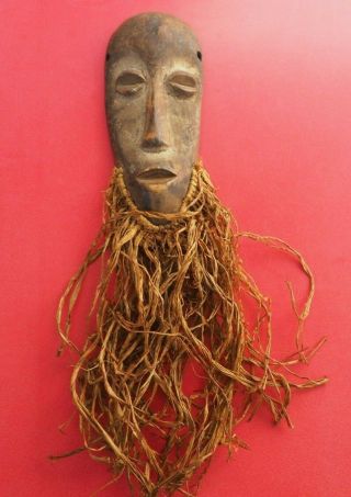 African Tribal Art Congo Lega Tribe Wooden Amulet Talisman Passport Mask Nr