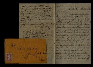 14th Pennsylvania Cavalry Civil War Letter - Close To Antietam Battleground