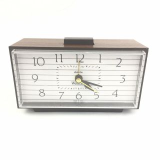 Vintage 70’s Westclox Dialite Electric Alarm Clock Model 22440 Usa 4877