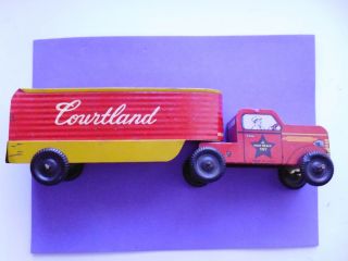 Vintage Walt Reach Toys Courtland Tin Lumber Tractor Trailer Made in USA 4