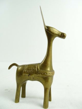 Vintage Peruvian Solid Brass Llama Figurine Peru South America