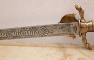 German hunting dagger WWII OLD CUTLASS SWORD 47CM deer 6