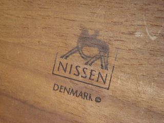 Vintage Mid Century Danish Modern Nissen Denmark Teak Bowl Bucket 15.  5 