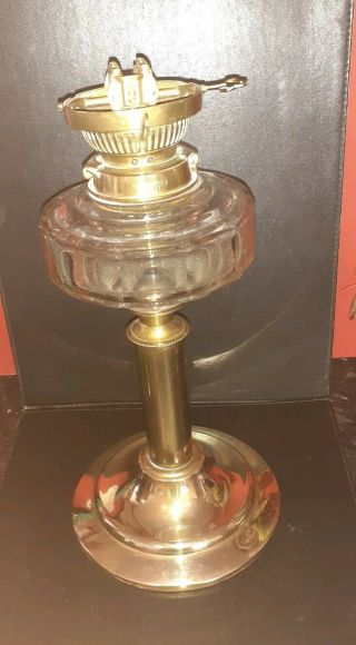 Antique Victorian Brass And Glass Hinks Duplex No 2 Oil Parrafin Lamp