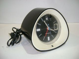 Vintage Panasonic The Spencer Rc - 1091 Black Am Clock Radio 1969