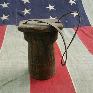 Antique Civil War Conestoga Wagon Tar Bucket