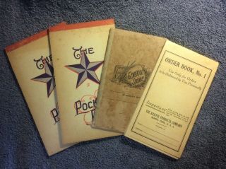 (4) Vintage Old Country General Store Receipt Books Pads