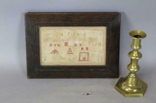 A RARE MINIATURE DATED 1824 PA NEEDLEWORK SAMPLER URVILLA POLLARD DEC 28,  1824 2