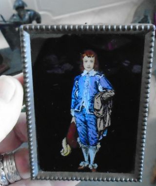 Art Deco Miniture Picture Frame Gainsborough The Blue Boy In Butterfly Wing