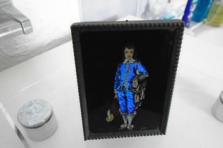 ART DECO MINITURE PICTURE FRAME GAINSBOROUGH THE BLUE BOY IN BUTTERFLY WING 2