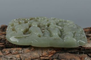 Chinese Exquisite Hand - carved the ancients Carving Hetian jade statue 7