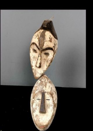 Outstanding Tribal Fang Ngil Pocket Mask Pair : Gabon