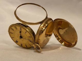Antique Solid 18k Gold Pocket Watch Sn.  No.  3131 Markings - 48.  1 Grams