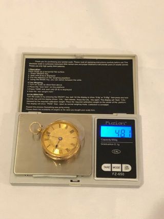 Antique Solid 18K Gold Pocket Watch SN.  no.  3131 Markings - 48.  1 Grams 6