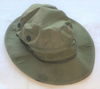 1968 Us Army Vietnam War Og - 107 Jungle " Boonie " Hat,  Size 7 1/8.