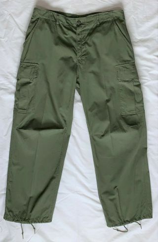 1968 Vietnam War Us Army Og - 107 Cotton Ripstop Poplin Jungle Trousers
