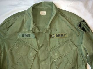 Us Army Vietnam Og - 107 Named Jungle Jacket,  2nd Field Forces Patch 1968 M - R
