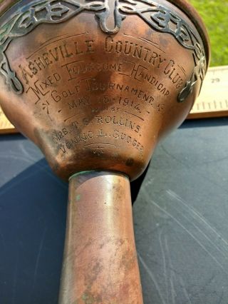 Heintz Art Sterling on Bronze trophy goblet Golf Asheville NC Arts & Crafts 1912 4