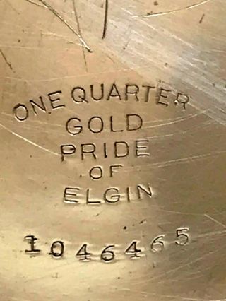 50 Gram Elgin Pride 16s Pocket Watch Case 25 Solid Gold To Weight