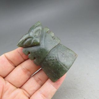 Chinese,  jade,  Hongshan culture,  natural jade,  Apollo,  pendant N1876 2