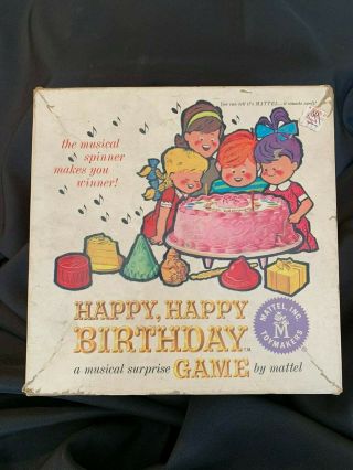Rare Vintage 1963 Happy Happy Birthday Game By Mattel Nearly Complete