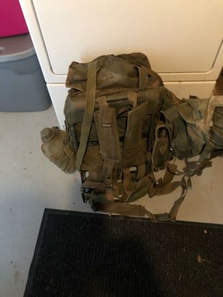 Us Military Vietnam Backpack With Frame And Contents Directly From Vet