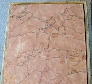 VINTAGE MID CENTURY MODERN PINK CARRERA MARBLE COFFEE TABLE WHITE MAPLE 1953 3