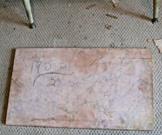 VINTAGE MID CENTURY MODERN PINK CARRERA MARBLE COFFEE TABLE WHITE MAPLE 1953 7