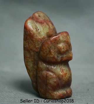 2.  4 " Ancient Chinese,  Hongshan Culture,  Old Jade,  Birds,  Pendant,  Amulet,  Figure