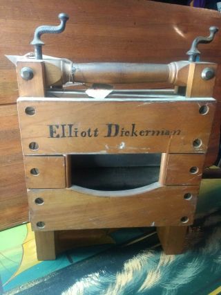 Elliott Dickerman (dickersman) Clothes Wringer Antique Patent Model Feb 18th 1862