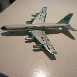 Tin Japanese Toy Pan American Airways Friction Airplane Atc 20 Inches