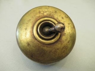 Vintage Electric Switches Brass & Ceramic Porcelain Button Vitreous Collectib 10