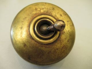 Vintage Electric Switches Brass & Ceramic Porcelain Button Vitreous Collectib 10 2