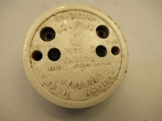 Vintage Electric Switches Brass & Ceramic Porcelain Button Vitreous Collectib 10 5