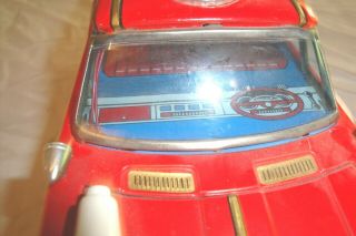 Fire Chief Car 47 Japan Tin Battery Operated Toy Car 6