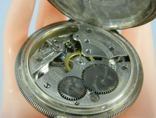 Antique 0.  900 SILVER Chronograph HAND - WINDING Pocket Watch 5