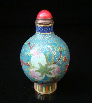 Collectibles 100 Handmade Painting Brass Cloisonne Enamel Snuff Bottles 012