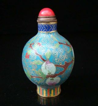 Collectibles 100 Handmade Painting Brass Cloisonne Enamel Snuff Bottles 012 3