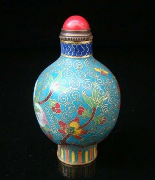 Collectibles 100 Handmade Painting Brass Cloisonne Enamel Snuff Bottles 012 5